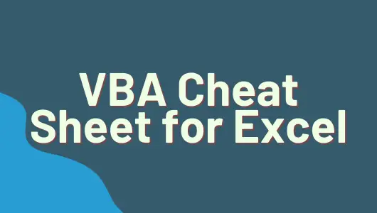 The Ultimate VBA Cheat Sheet for Excel [Free PDF Download]