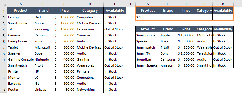 Apply the Wildcard Criteria (question mark) in Advanced Filter in Excel