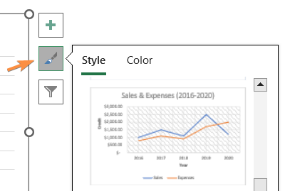 Change the Style and Color of Charts in Excel