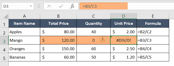 How to Solve #DIV/0! Error in Excel - Excelgraduate