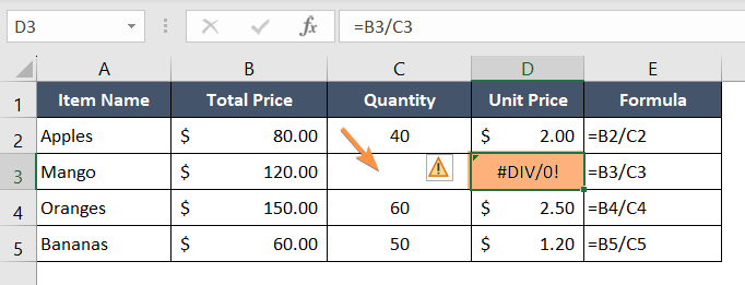 How to Solve #DIV/0! Error in Excel - Excelgraduate