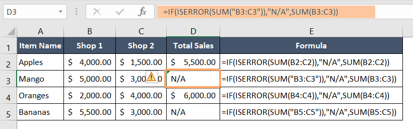 Wrapping UP #VALUE! Error with ISERROR Function