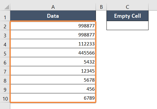 Result after removing the leading zeros in Excel 