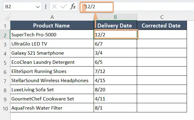 Apostrophe is Invisible on Excel Sheet