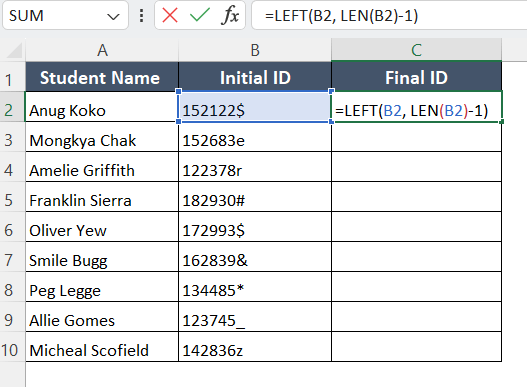 How To Remove Last Digit In Excel 6 Methods Excelgraduate 3734