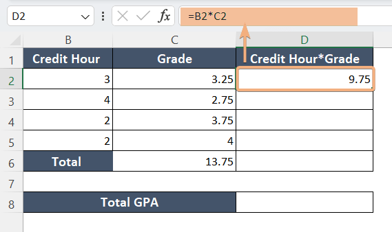 Using Cell References in an Excel Formula