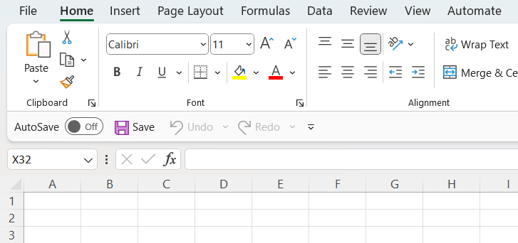 Double-click on an Active Tab to hide the ribbon in Excel