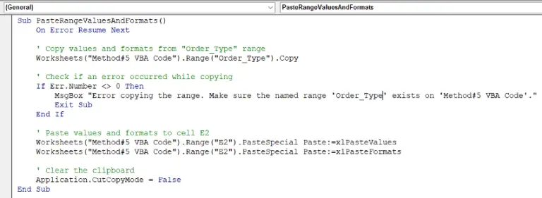 6 Methods to Paste Range Names in Excel