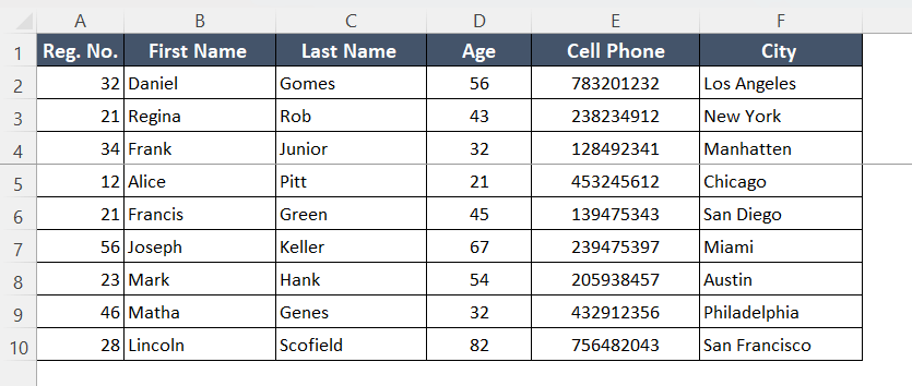 Frozen multiple rows by using Freeze Panes in Excel