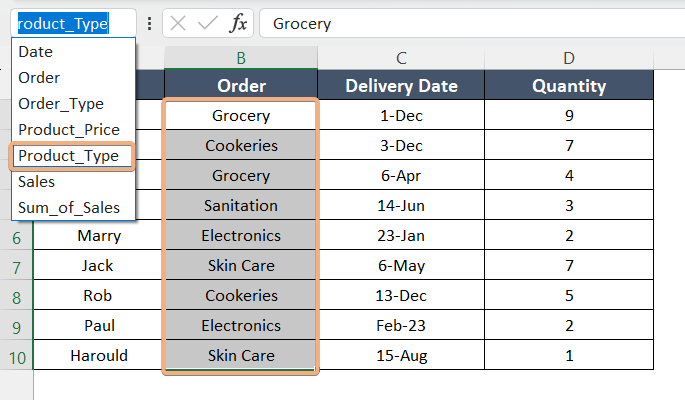 Displaying all the Named Ranges in the Name Box