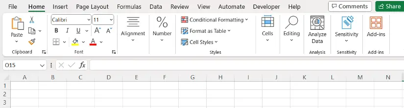 What is a Ribbon in Excel