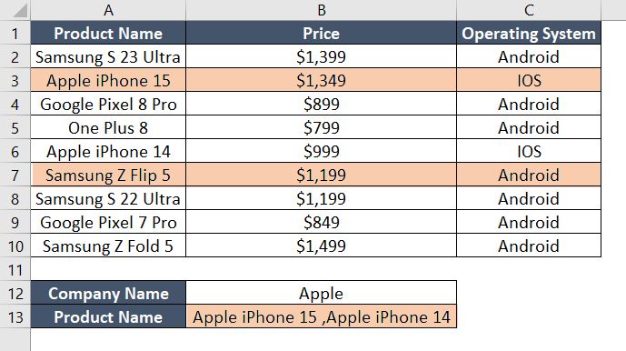 Vlookup Partial Matches and Return Multiple Values [5 Ways]