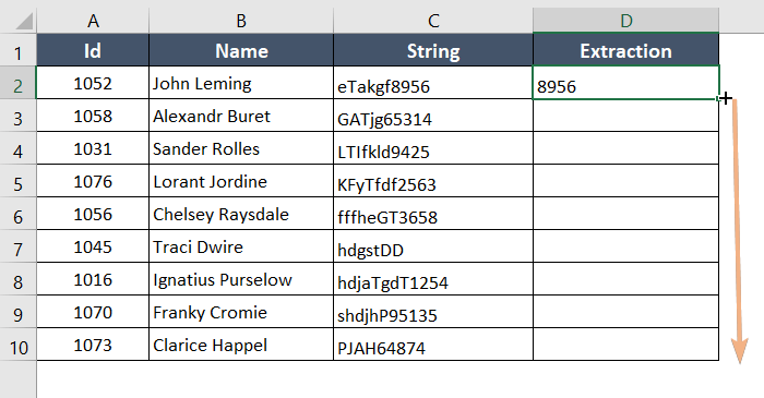 ISNUMBER MIN SEARCH function dragging for extracting digit from string