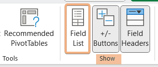 Disable Field List to hide Pivot Table Fields in Excel