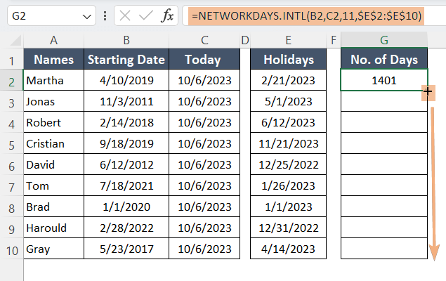 How to Create Automatic Day Counter in Excel [8 Methods] - Excelgraduate