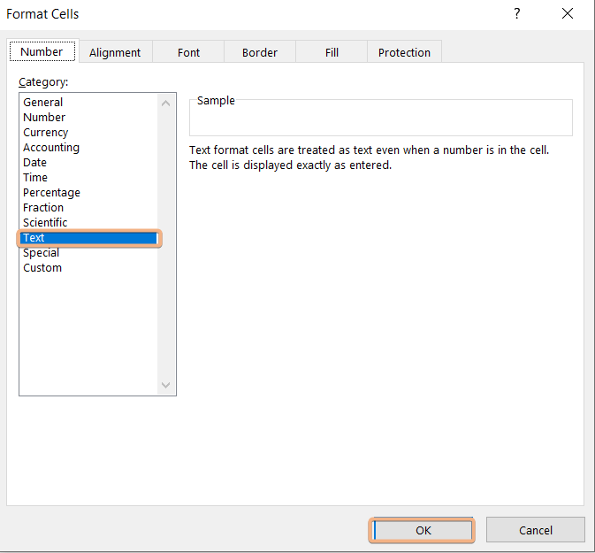 Format Cell Window