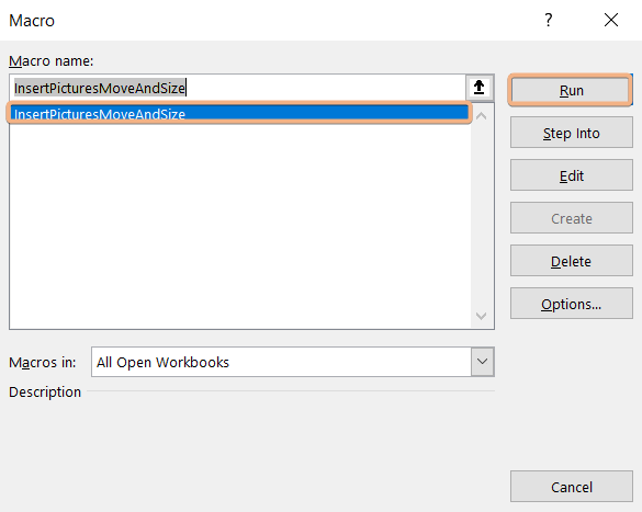 Macros in VBA code to insert picture