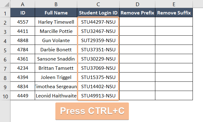 Find and Replace Copying for Prefix Removing