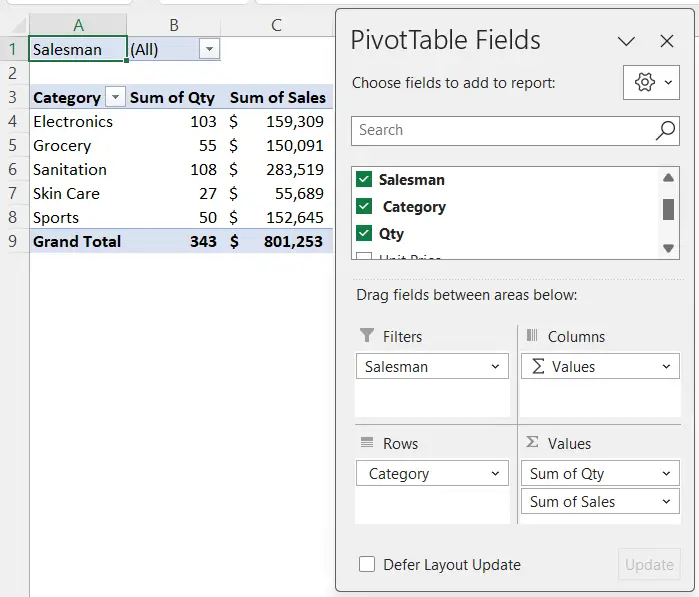What is Pivot Table in Excel?