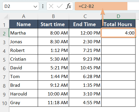 How to Calculate Total Hours in Excel [8 Methods]