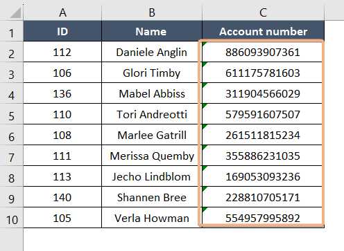 Showing error in cell in easiest method