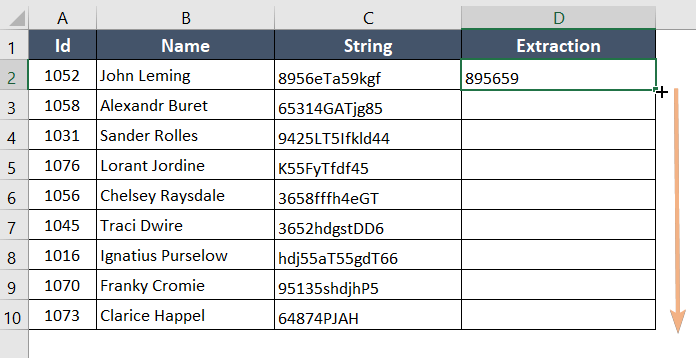 Textjoin function dragging for extracting digit from string