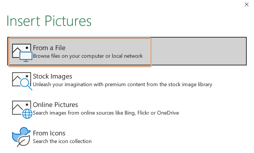 Selecting picture 2 in rectangle shape to insert picture in cell