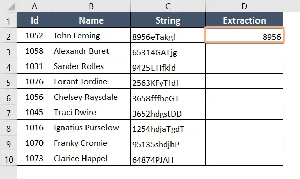 Manually typing for Flash fill