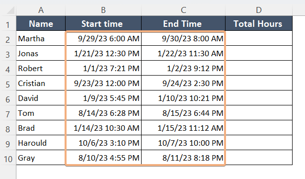 How to Calculate Total Hours in Excel [8 Methods]