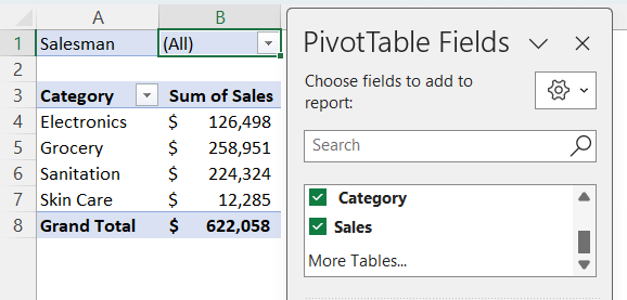 Displaying Pivot Table Fields using right-click menu in Excel