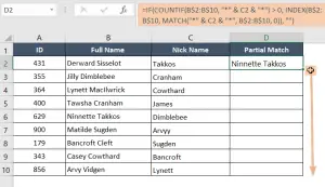 4 Ways to Find Partial Match in Two Columns in Excel - Excelgraduate