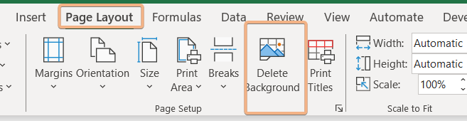 delete background option