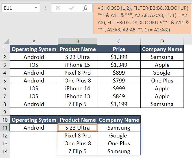 How to Return Array Using XLOOKUP in Excel[4 Methods]