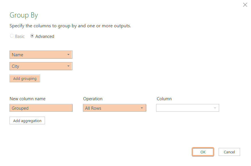 Group By Feature Window
