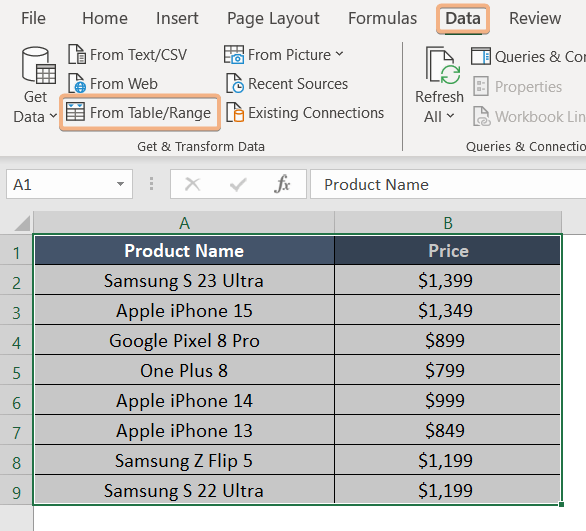 Selecting Data from Table or Ranges for nested IF statement in Power Query