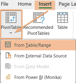 Insert Pivot Table in Excel to add Calculated Field based on column value