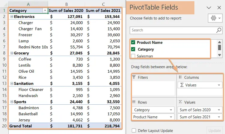 how-to-find-difference-between-two-columns-using-pivot-table-calculated