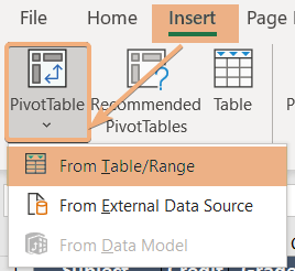 Insert Pivot Table option to calculate weighted average in Excel