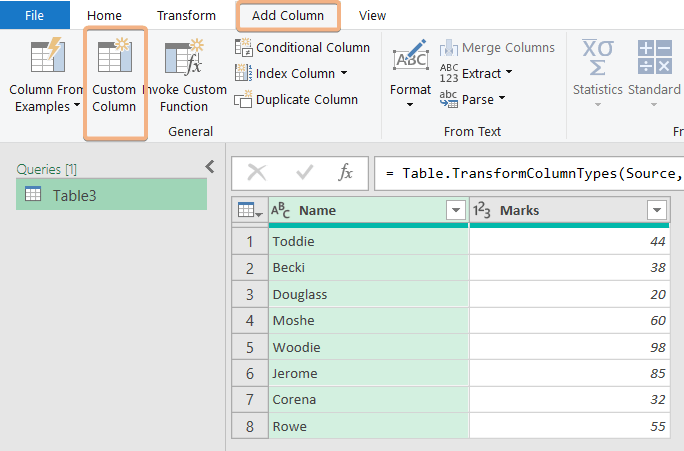 Create Custom Column Using IF Statement in Power Query