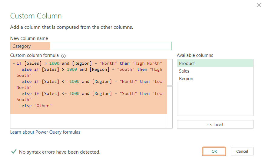 Power Query IF Statements with Multiple Criteria