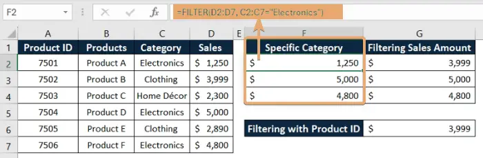 How to Use FILTER Function in Excel [3 Examples]