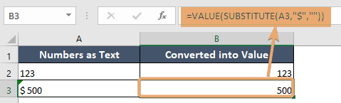 Applying Value function to deal with the currency as text in Excel