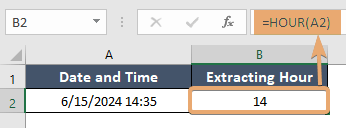 How to Use HOUR Function in Excel [2 Examples]