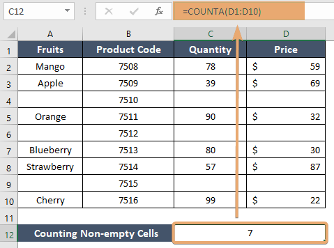 How to Use COUNTA Function in Excel [3 Examples]