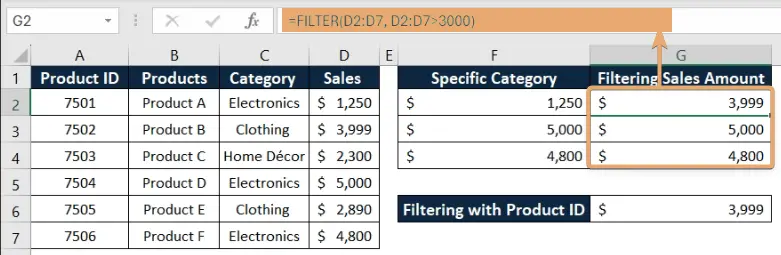How to Use FILTER Function in Excel [3 Examples]