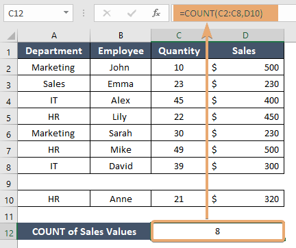 How to Use COUNT Function in Excel [3 Examples]