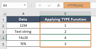 How to Use TYPE Function in Excel [3 Examples]