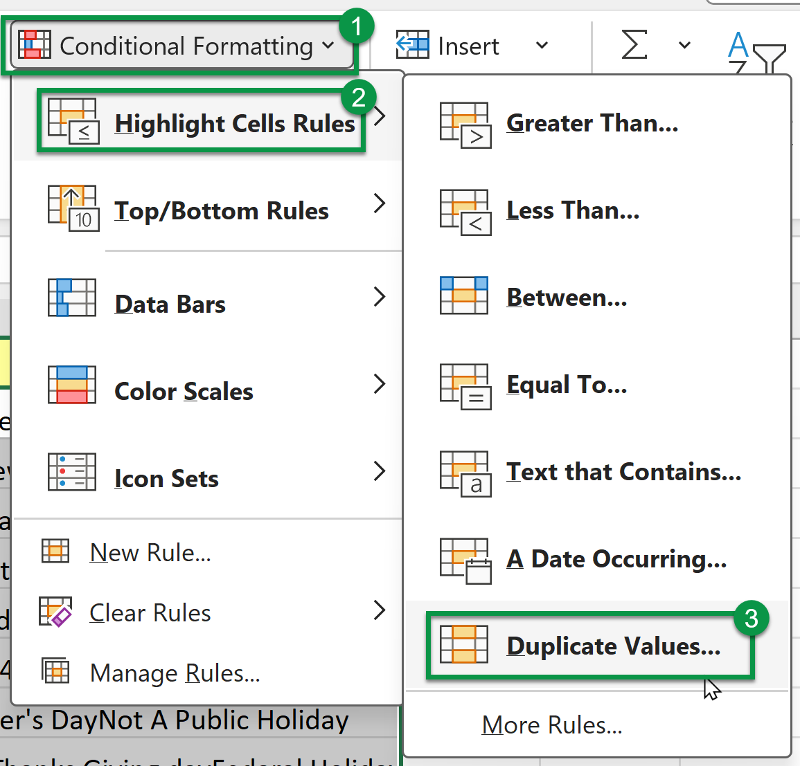 Conditional Formatting Highlight Duplicate Values